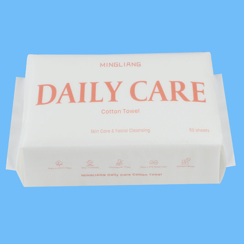 Premium Ultra Thick Disposable Facial Cleansing Cloths Soft Cotton Like Gentle Exfoliating Washcloths for Sensitive Skin No Lint No Shedding Hypoallergenic Travel Friendly Eco Friendly Packaging