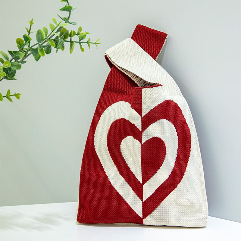 2025 Winter New Korean Style Minimalist Tote Bag for Women Soft Knit Handbag with Adorable Bow Detail Casual Everyday Shoulder Bag Fashionable Lightweight and Spacious Crossbody Tote