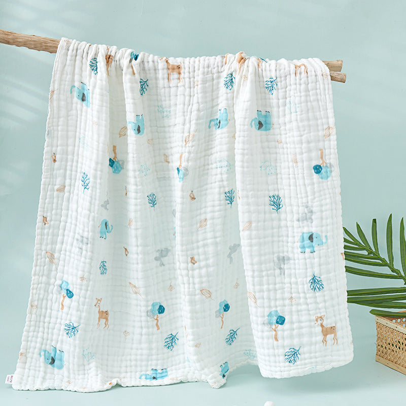 Premium 6 Layer Bubble Gauze Bath Towel for Babies and Kids Made of A Grade 100 Percent Cotton Highly Absorbent Breathable Soft Large Size Baby Blanket Bath Sheet for Newborns Toddlers and Children