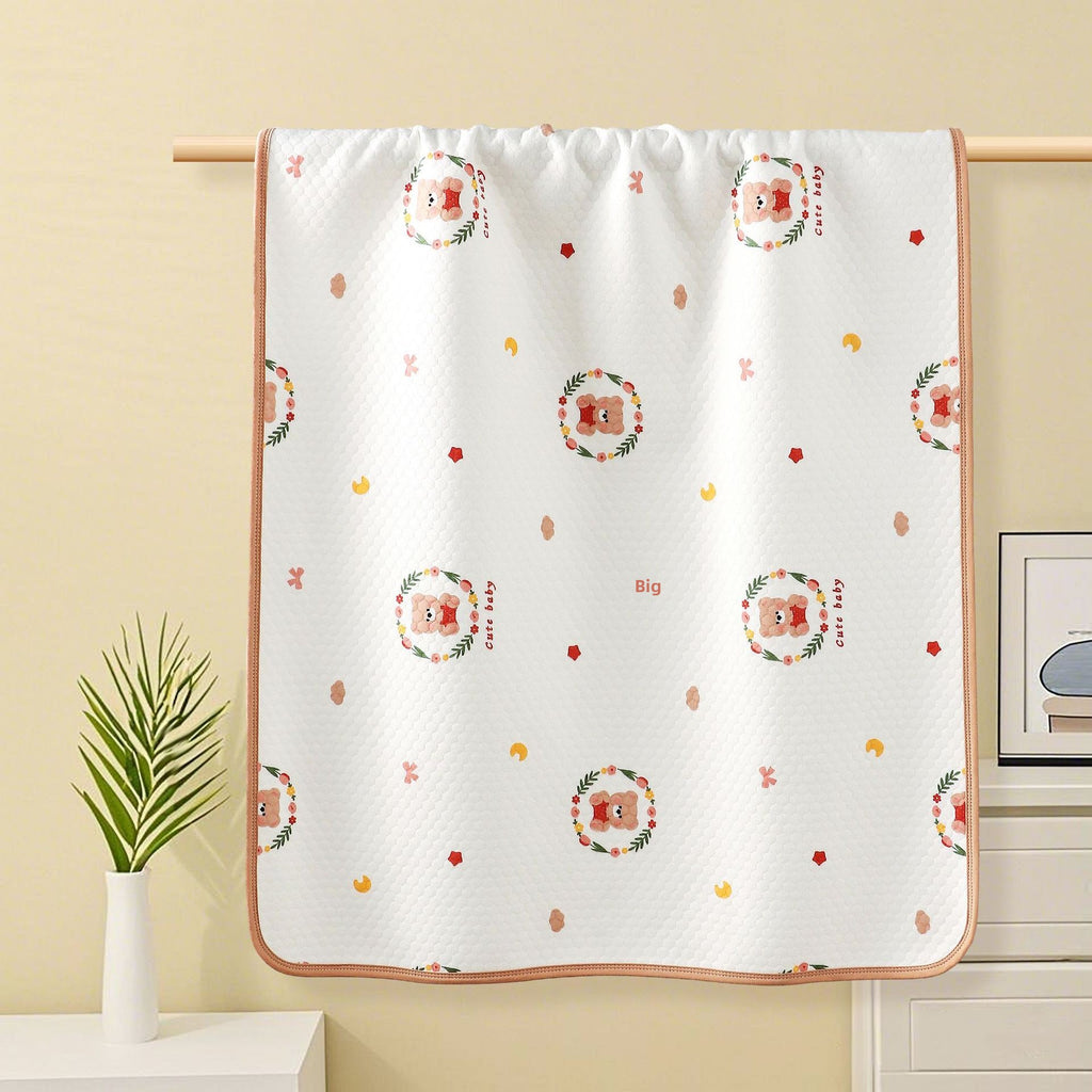 Extra Large Washable Waterproof Baby Diaper Changing Pad for Newborns Toddlers with Super Absorbent Quick Dry Fabric Bed Sheet Style Mat for Crib Nursery Stroller Travel