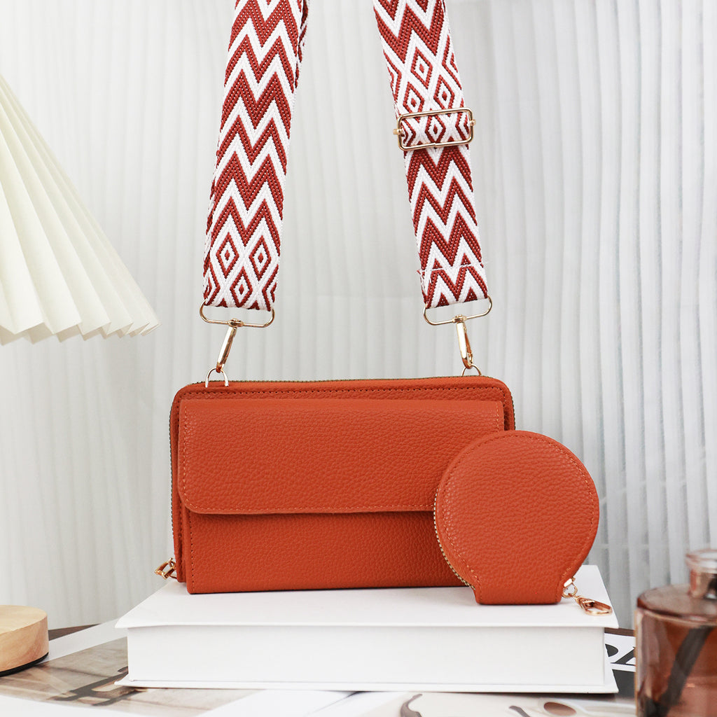Women Crossbody Phone Bag Japanese Style Minimalist Fashion Small Shoulder Bag with Wide Adjustable Strap Multi Functional Mother Daughter Matching Design for Daily Use Travel and Streetwear