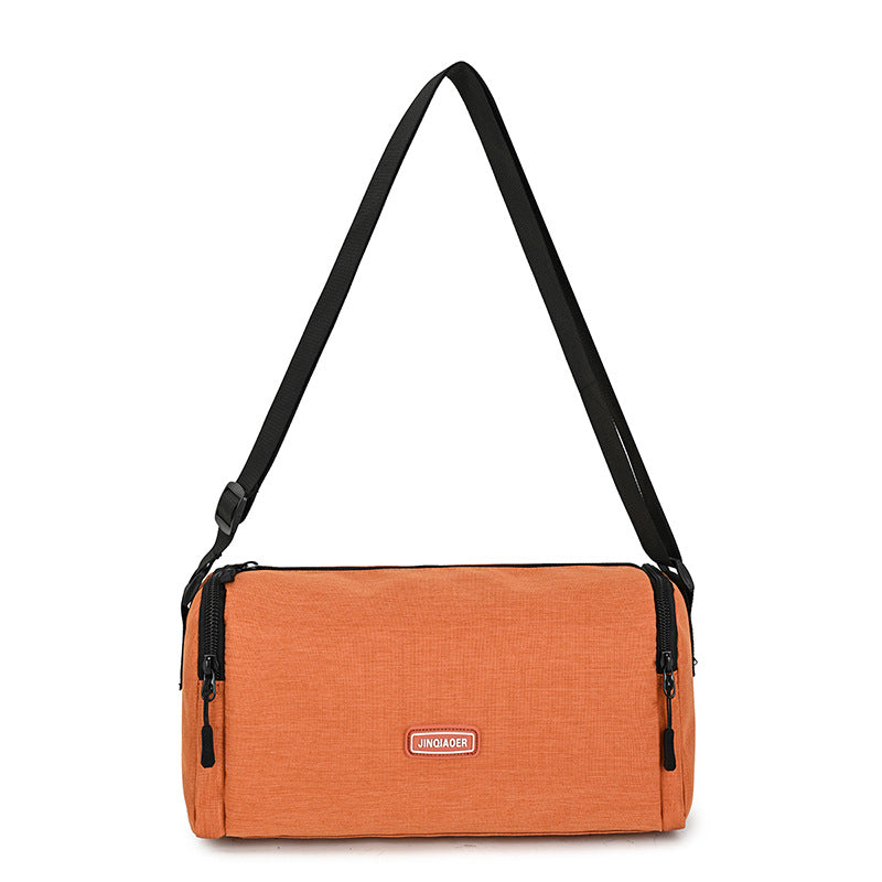 Spring New Women Nylon Crossbody Bag Plaid Pattern Commuter Lunch Bag Casual Unisex Fashion Shoulder Bag Lightweight Durable Water Resistant Everyday Purse for Work School Travel