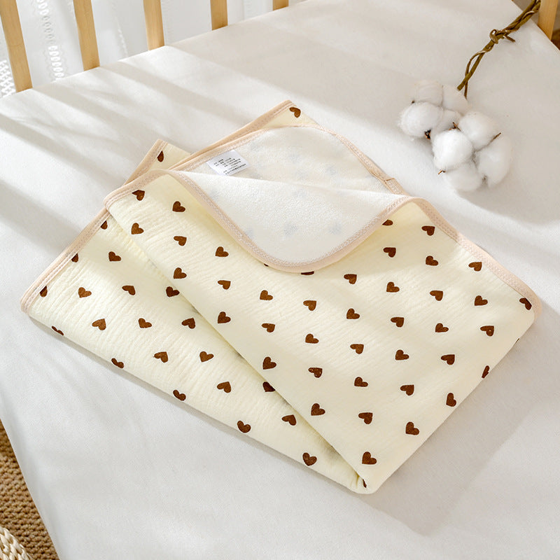 Premium A Grade Crinkle Fabric Waterproof Breathable Diaper Changing Pad for Newborns and Infants Extra Large Size Machine Washable Bed Sheet Suitable for Crib Bassinet and Toddler Beds Reusable Leak