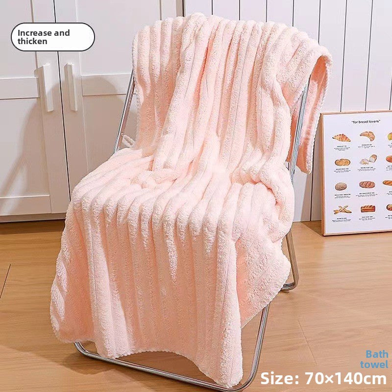 Premium Ultra Soft Coral Fleece Bath Towel Extra Large Thick Absorbent Quick Dry Beach Towel for Adults Home Spa Swimming Pool Travel