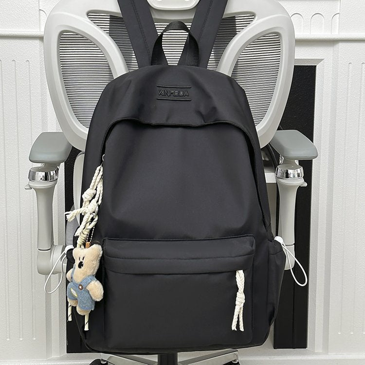 Japanese Style Cute Girls Backpack Simple Solid Color School Bag for Middle High School Students College Students Fashionable Casual Daily Use Travel Backpack Lightweight Durable Comfortable