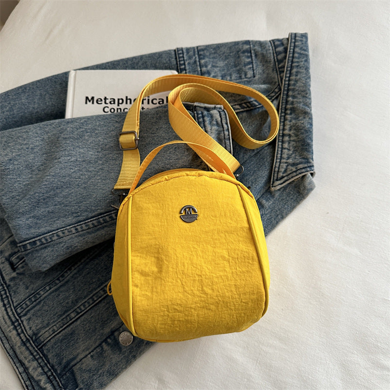 2026 New Summer Women Canvas Clutch Bag Shell Shape Casual Crossbody Shoulder Bag Oxford Fabric Lightweight Small Tote for Daily Use Travel School Office Storage