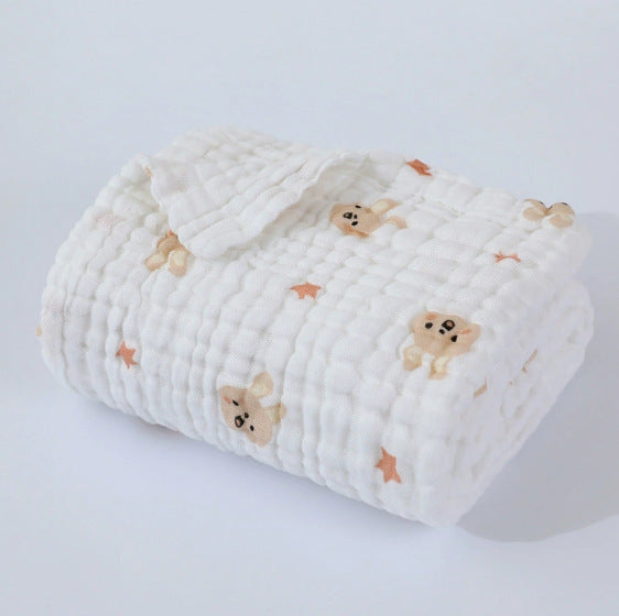 MUJI Style Extra Thick 12 Layer Cotton Gauze Baby Bath Towel Soft Breathable Muslin Blanket for Newborns Toddlers Gentle on Sensitive Skin Quick Dry Lightweight