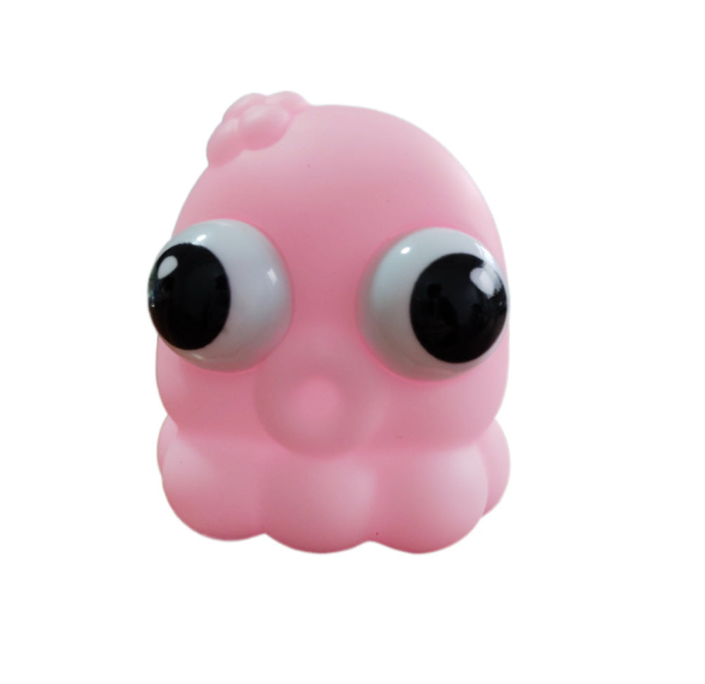Squishy Squeeze Toy for Stress Relief and Anxiety Reduction Fun Eye Pop Animal Plush Dolls Kids Fidget Sensory Toy for Classroom Home Office Play Therapy and Calming Activities