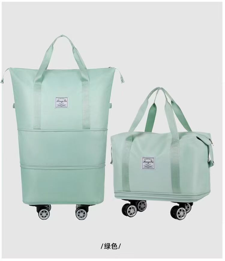 Large Capacity Wheeled Travel Duffel Bag with 360 Degree Silent Spinner Wheels Compatible with Suitcase Handle for College Students Business Travelers Outdoor Adventures and Long Trips