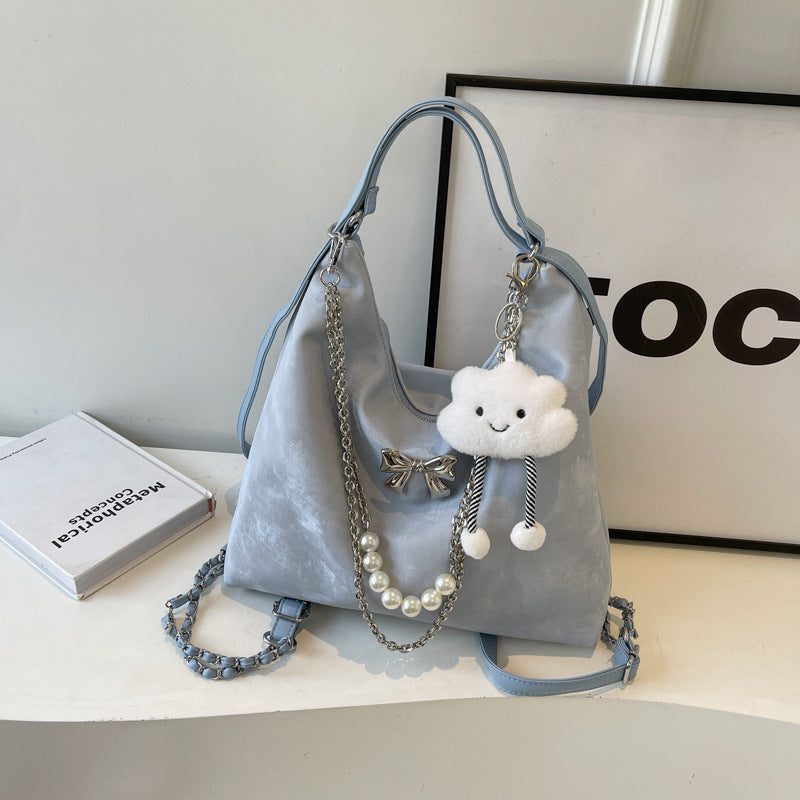2026 Large Capacity Women Casual Tote Bag for Spring Summer Work Commuting College Students Versatile Shoulder Crossbody Handheld Purse Lightweight Fashionable Everyday Use Minimalist Design