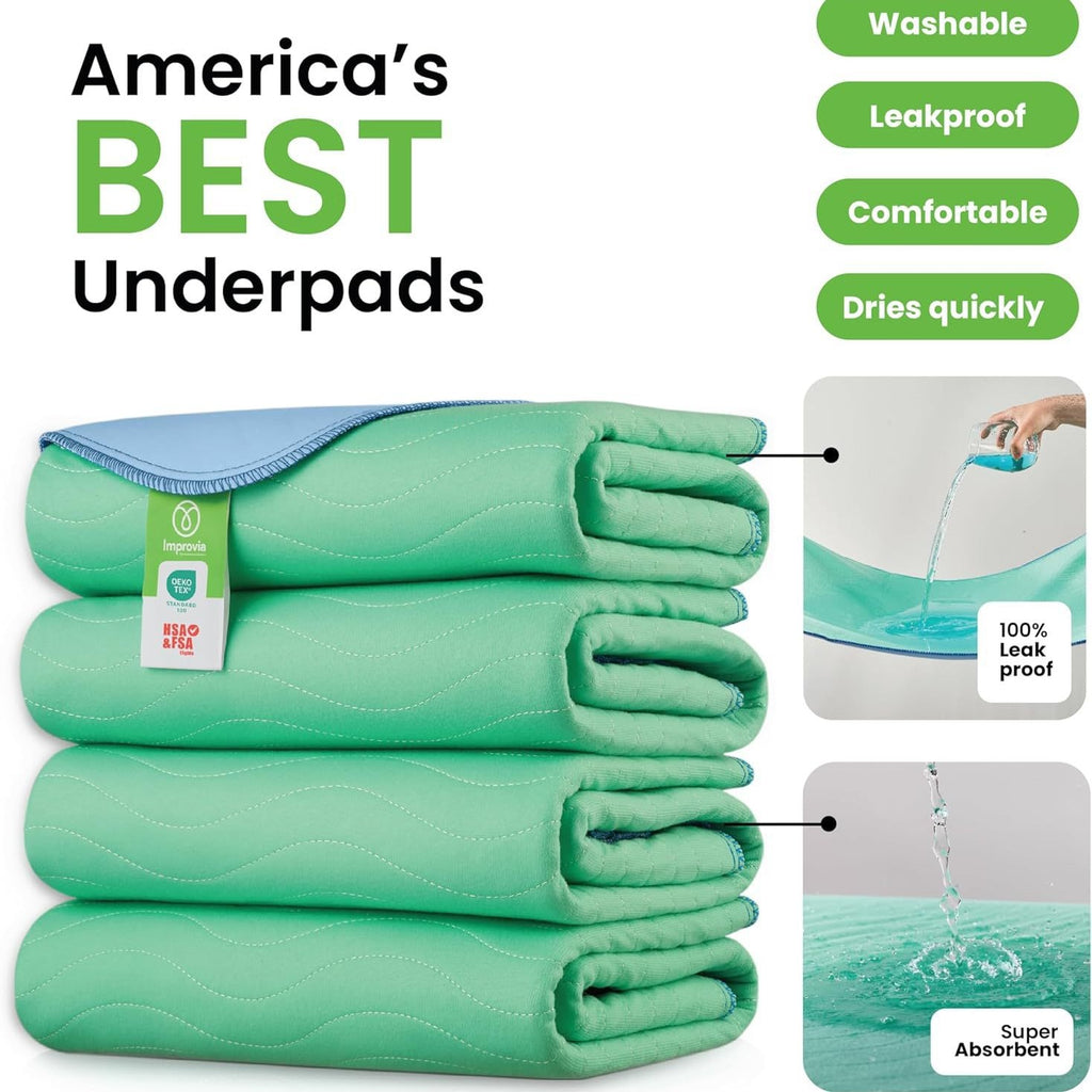 Washable Reusable Bed Pad for Bedwetting Protection Absorbent Waterproof Leak Proof Urine Pad for Kids Toddlers Elderly Adults and Pets with Soft Comfortable Top Layer