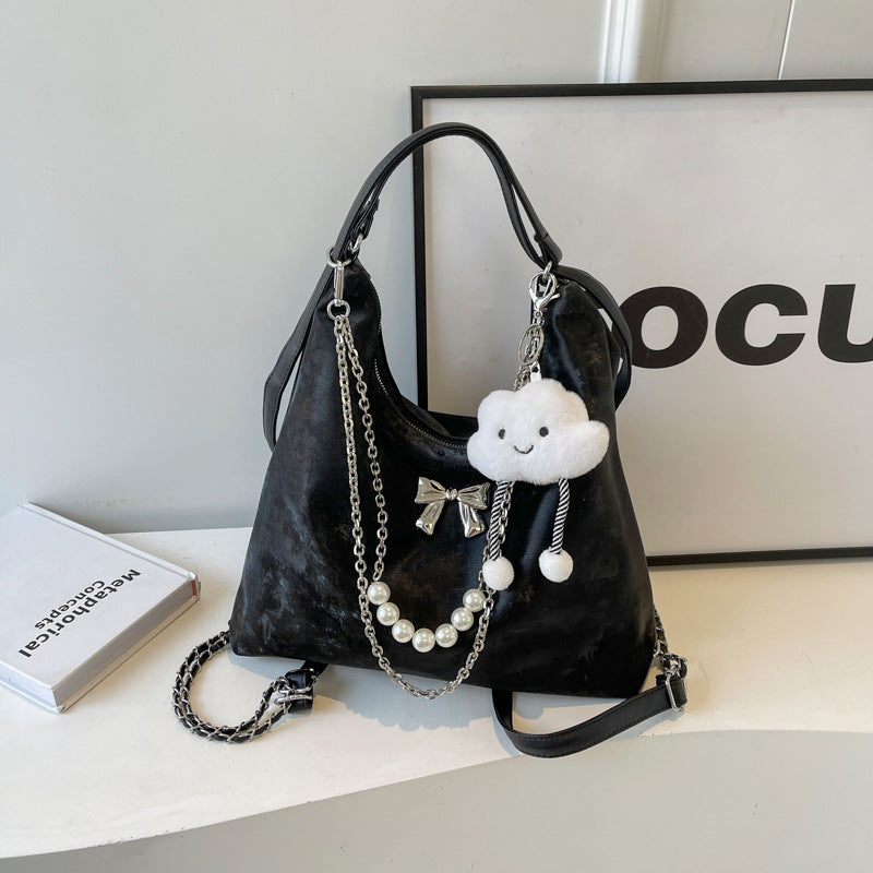 2026 Large Capacity Women Casual Tote Bag for Spring Summer Work Commuting College Students Versatile Shoulder Crossbody Handheld Purse Lightweight Fashionable Everyday Use Minimalist Design