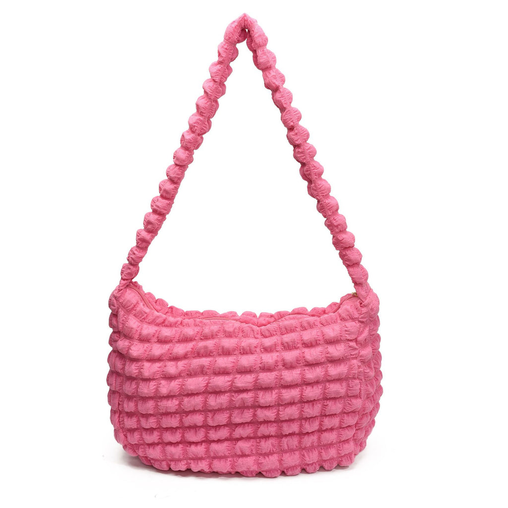 Soft Cloud Puff Fold Crossbody Bag for Women Large Capacity Stylish Casual Office Commuter Shoulder Bag Trendy Overseas Fashion Designer Handbag Lightweight Comfortable Everyday Use