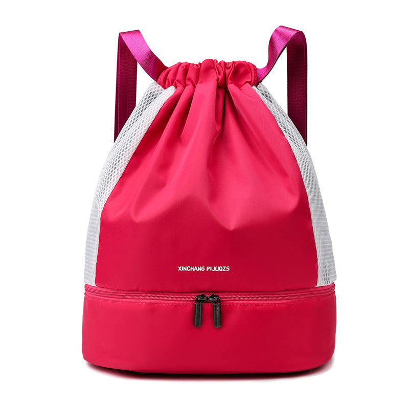 Large Capacity Waterproof Sports Backpack with Dry Wet Separation Independent Shoe Compartment Yoga Dance Swimming Gym Bag Adjustable Straps Durable Lightweight Travel Fitness Bag
