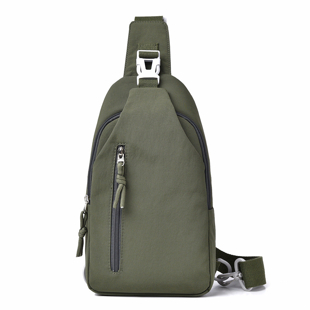 Women's Minimalist Chest Bag Crossbody Small Front Pack Lightweight Nylon Travel Daypack for Casual Outings Running Gym and Daily Use