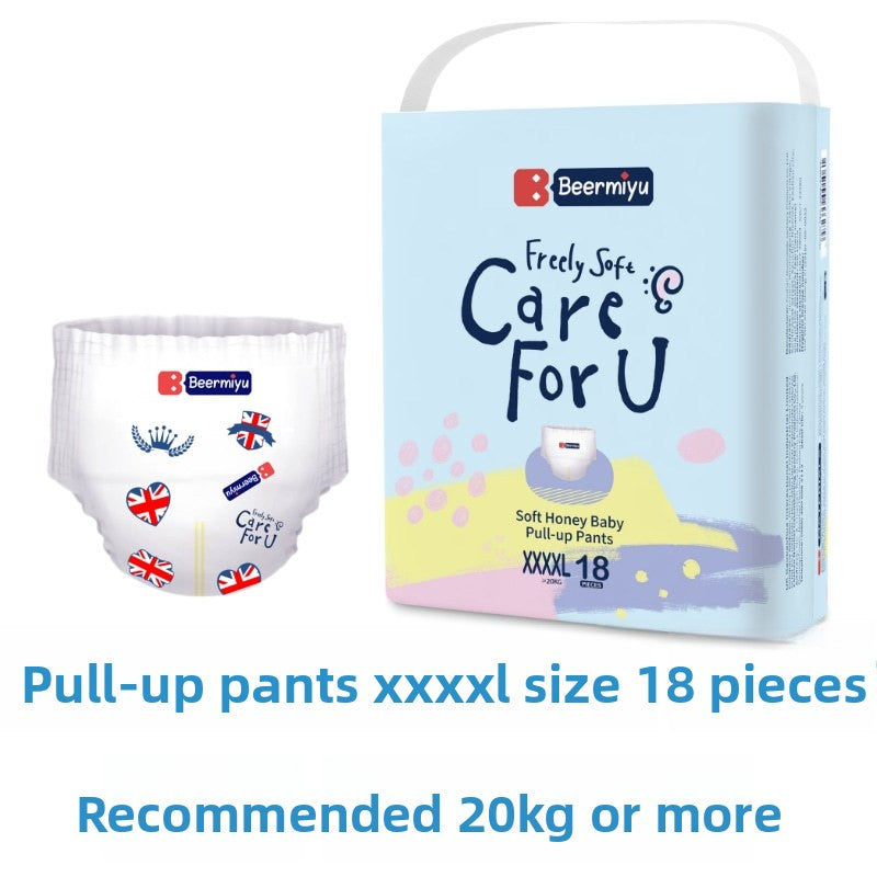 Beermiyu UK Premium Ultra Thin Breathable Baby Pull Up Diapers for Toddlers Dry Comfort Fit Leak Proof Soft Elastic Waist NB to XXXL Sizes Hypoallergenic Gentle on Sensitive Skin