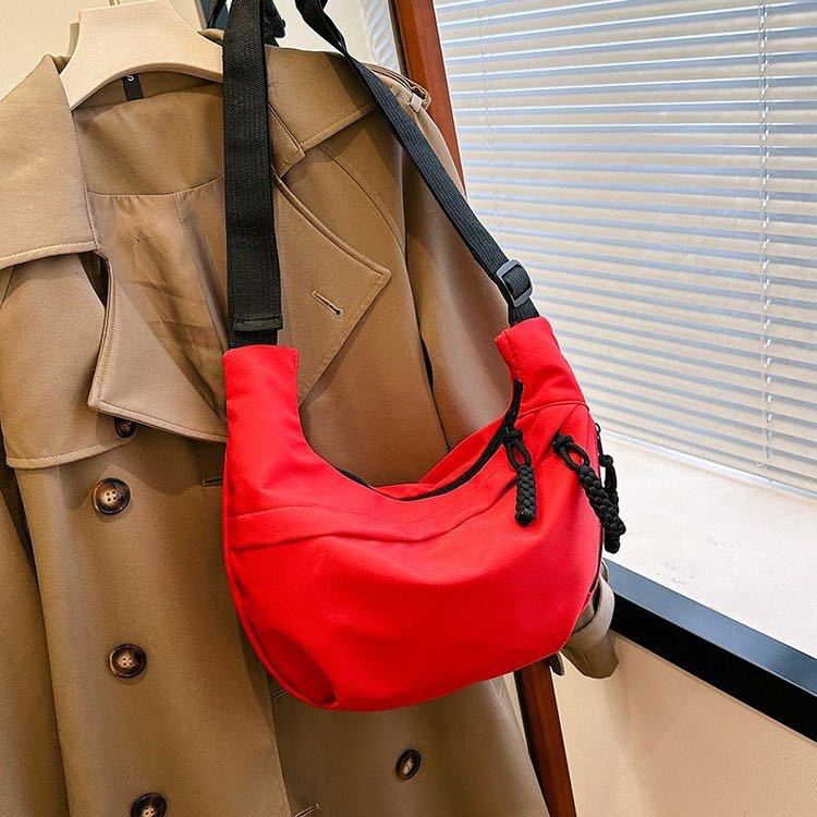 2024 New Fashion Oxford Cloth Crossbody Bag for Women Lightweight Casual Shoulder Bag Student Daily Use Versatile Dumpling Style Bag Trendy Minimalist Design Comfortable Adjustable Strap