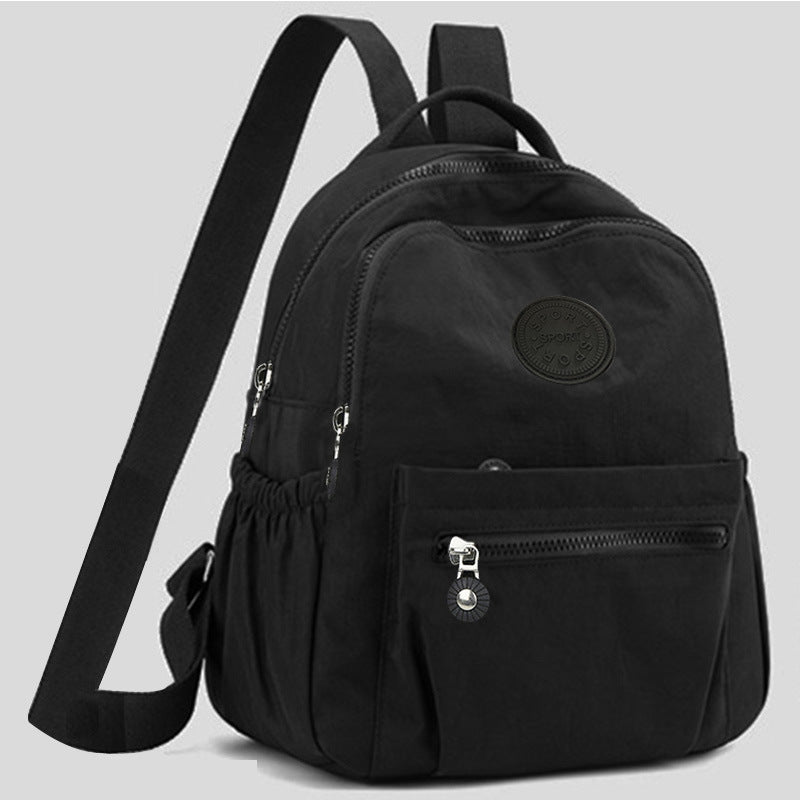 Stylish Nylon Oxford Fabric Backpack for Women Lightweight Durable Trendy Korean Style Small School Commuter Bag Fashionable Casual Daypack with Multiple Compartments and USB Charging Port