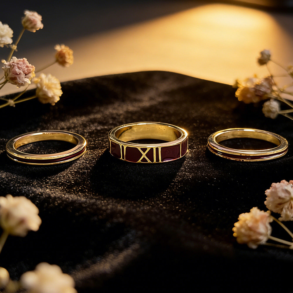 Roman Style Ring Set for Women Fashion Jewelry Wholesale Bulk Pack Trendy Elegant Stackable Rings Popular on Amazon US EU Markets