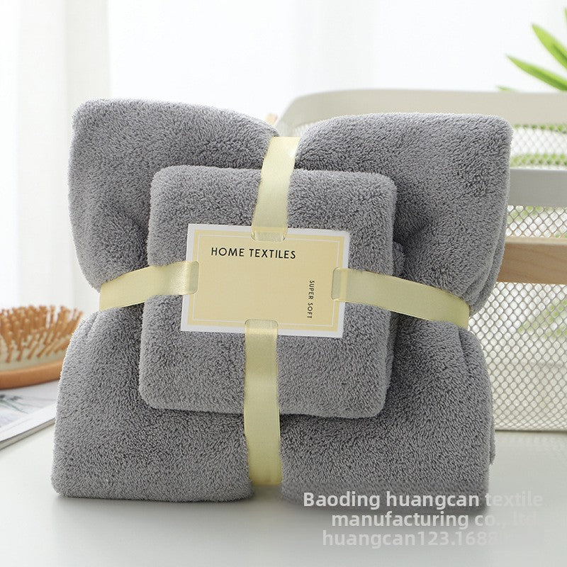 Premium Ultra Soft High Density Coral Fleece Towel Set Absorbent Quick Dry Beach Bath Towels Non Cotton Plush Texture Custom Logo Available for Hotels Homes and Gyms