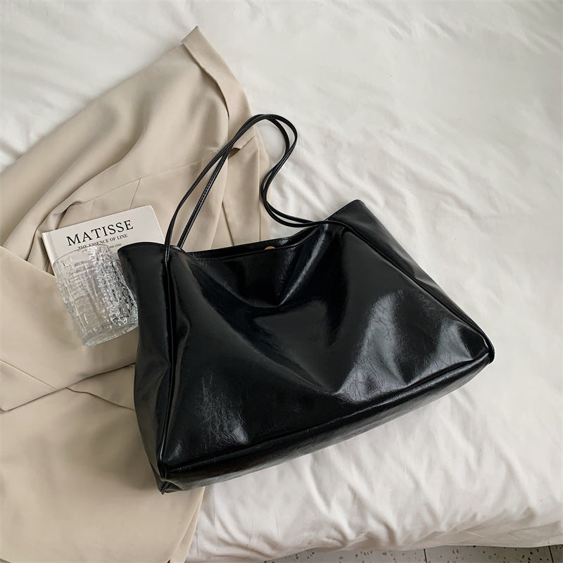 2024 New Fashion Oversized Women Shoulder Bag Large Capacity Casual Tote Bag for Work School Daily Use Minimalist Stylish Unisex Design Lightweight Durable Travel Commuting Everyday Essential