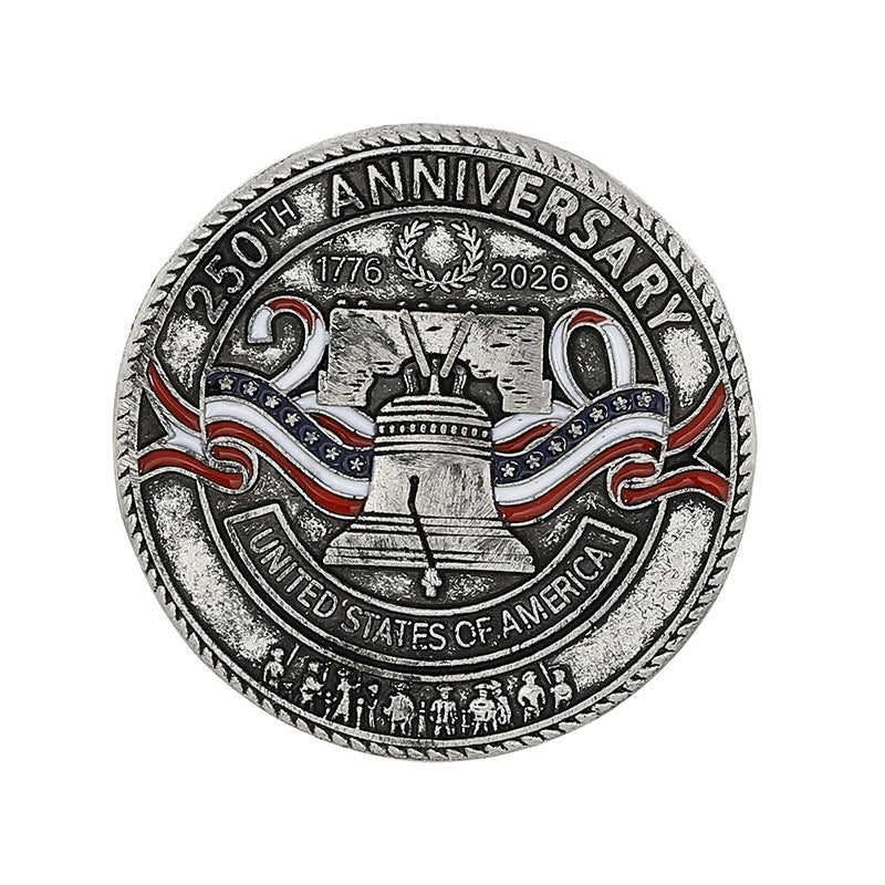 2026 USA Independence Day 250th Anniversary Commemorative Eco Friendly Alloy Lapel Pin Badge for Patriotic Clothing Accessories Collectors and Gift Giving