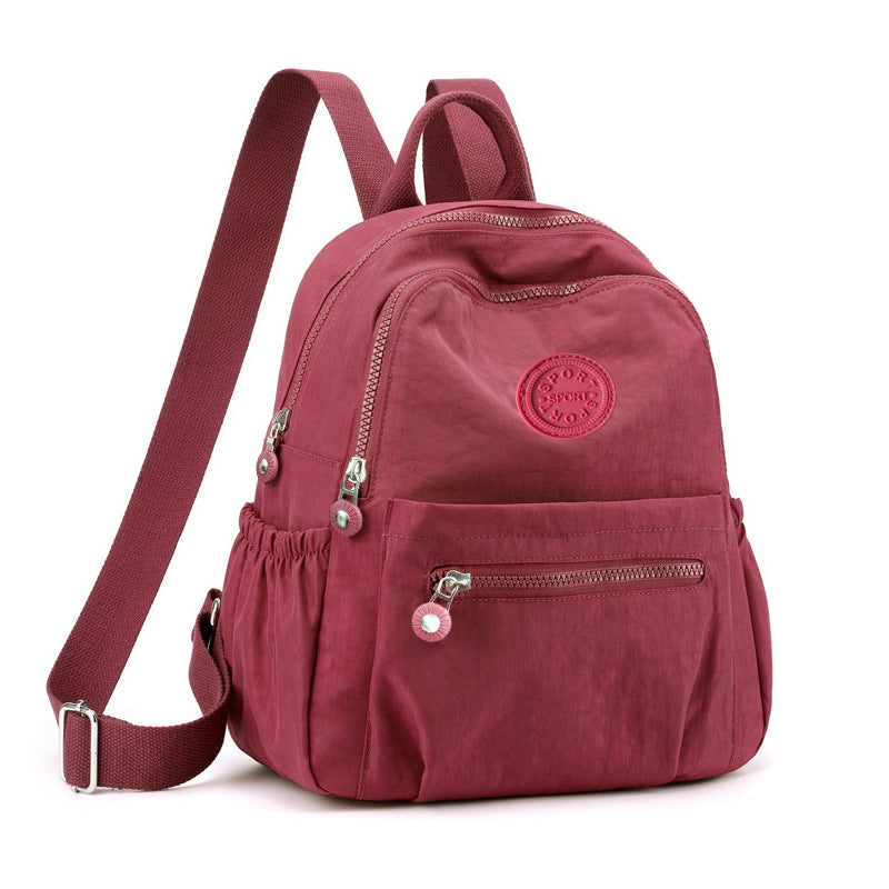 Stylish Nylon Oxford Fabric Backpack for Women Lightweight Durable Trendy Korean Style Small School Commuter Bag Fashionable Casual Daypack with Multiple Compartments and USB Charging Port