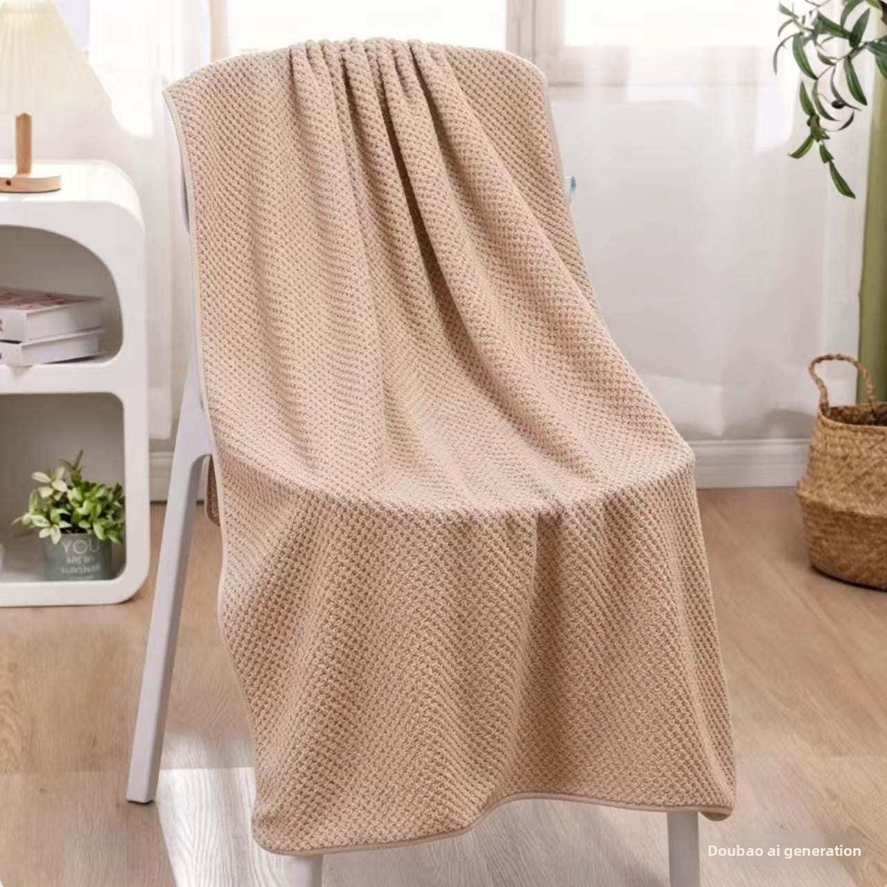 Premium Polyester Knitted Coral Fleece Pineapple Pattern Bath Towel Extra Thick Soft Absorbent Non Shedding for Home Spa Gym Travel with Custom Embroidered Logo