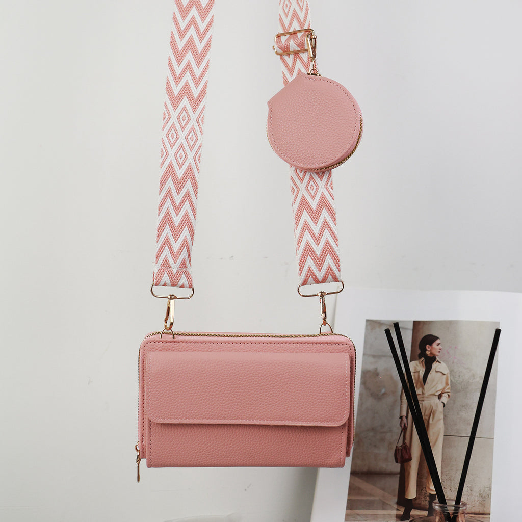 2025 New Fashionable Multi Functional Large Capacity Women Crossbody Bag with Detachable Inner Pouch Stylish Minimalist Japanese Inspired Textured Litchi Leather Shoulder Bag for Smartphones Tablets and Da