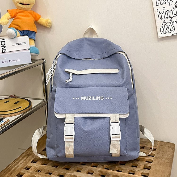 Women's Large Capacity Travel Backpack for College Students High School Girls Lightweight Durable Dual Tone School Book Bag with Laptop Compartment and Multiple Pockets