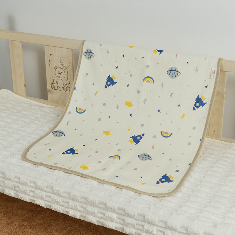 Extra Large Soft Breathable 100% Cotton Waterproof Diaper Pad for Babies Toddlers with Cute Cartoon Prints Ideal for Cribs Beds Changing Tables and Adult Use
