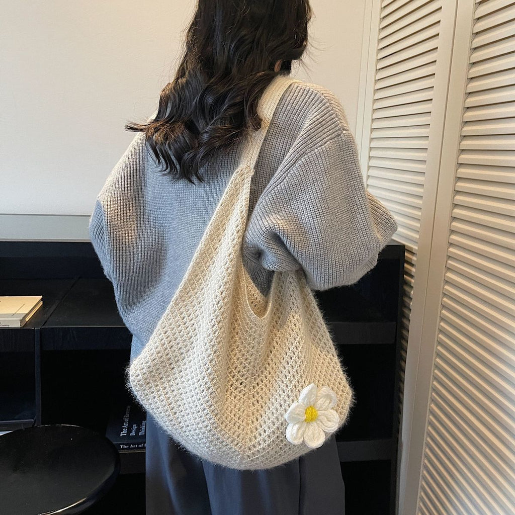 Women Summer Fashion Crossbody Bag Lightweight Large Capacity Mesh Tote Handbag for Work Travel Daily Use Stylish Minimalist Design Trendy Casual Shoulder Backpack Purse