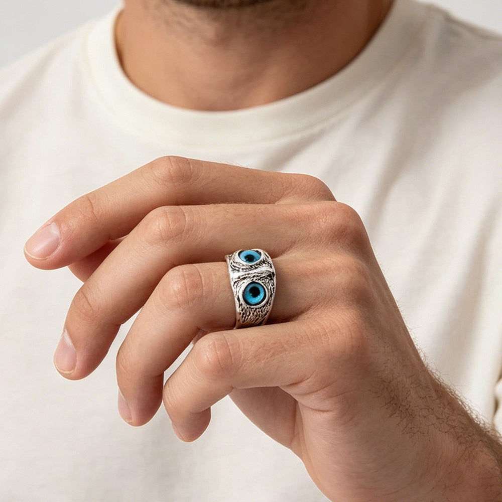 Owl Ring for Men Hip Hop Style Fashion Jewelry Trendy Alloy Unisex Statement Ring Wholesale Bulk Pack Stylish Casual Accessory for Teens Adults