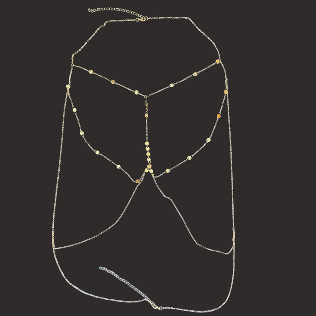 Trendy Women Body Chain Set with Sparkling Rhinestone Pendant Delicate Fringe Locket Necklace for Clavicle Chest Jewelry Elegant Sexy Pure Desire Style Fashion Accessory