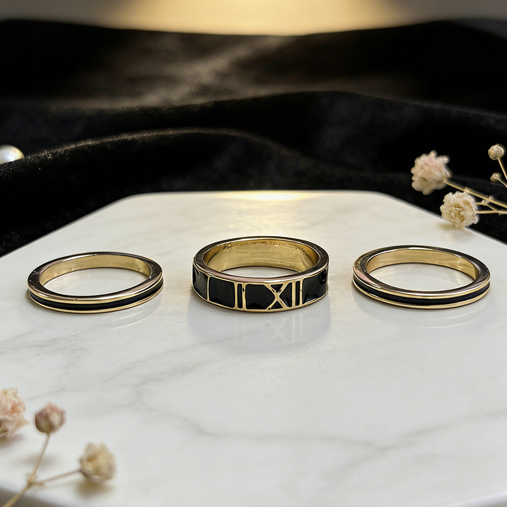 Roman Style Ring Set for Women Fashion Jewelry Wholesale Bulk Pack Trendy Elegant Stackable Rings Popular on Amazon US EU Markets