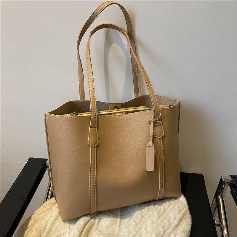 Women Large Tote Bag for Fall Winter 2024 Stylish Korean Inspired Soft Leather Oversized Shoulder Bag with Spacious Interior Perfect for Work School Daily Use Casual Chic Everyday Essential