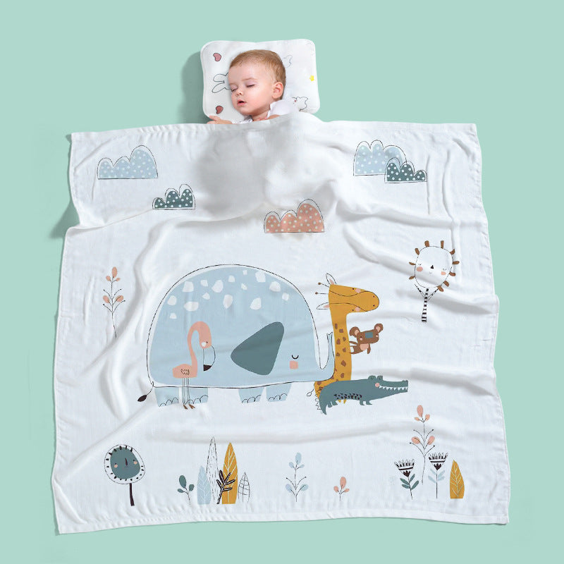 Premium Bamboo Fiber Baby Bath Towel and Swaddle Blanket for Newborns Ultra Soft Double Gauze Absorbent Hypoallergenic A Grade Certified Safe for Sensitive Infant Skin
