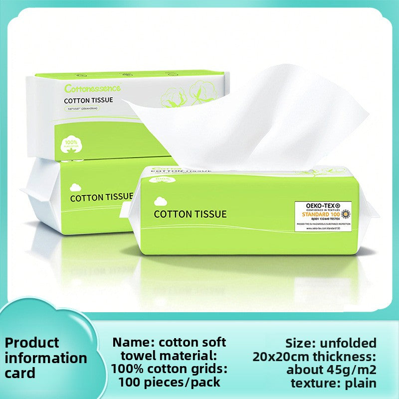 100 Pieces 100% Pure Cotton Soft Facial Towels Gentle Hypoallergenic Washcloths for Face Body Baby Sensitive Skin Eco Friendly Disposable Cotton Rounds Amazon US UK CA AU DE FR ES IT JP CN Export