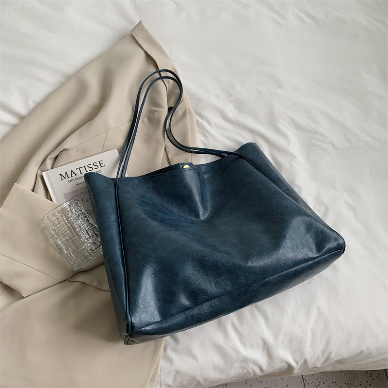 2024 New Fashion Oversized Women Shoulder Bag Large Capacity Casual Tote Bag for Work School Daily Use Minimalist Stylish Unisex Design Lightweight Durable Travel Commuting Everyday Essential