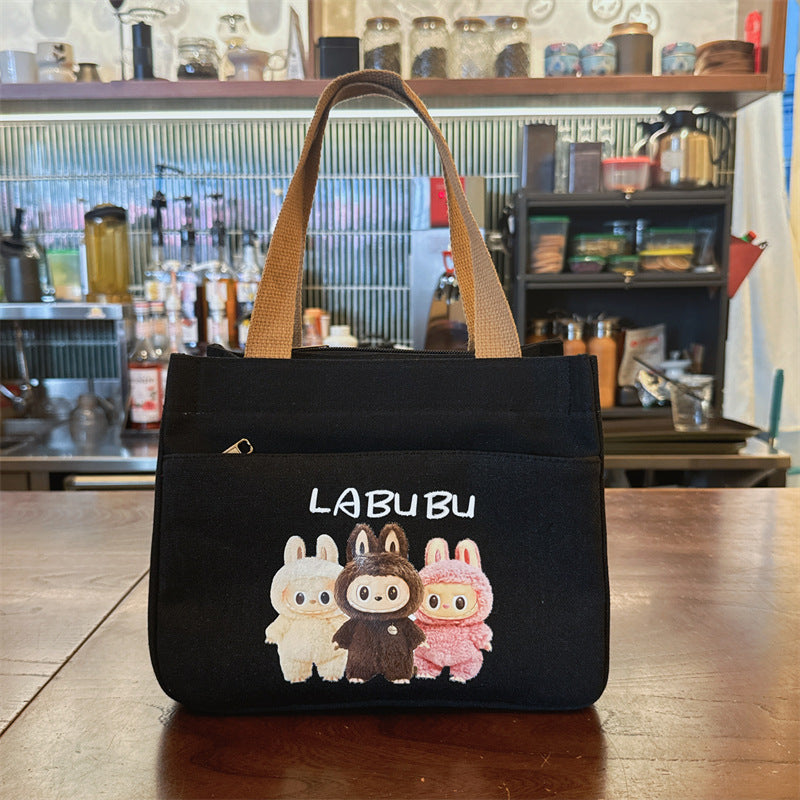 Large Capacity Canvas Tote Bag for Women Stylish Minimalist Work Commuter Mom Student Lunch Box Carrier Reusable Eco Friendly Shoulder Handbag with Sturdy Handles