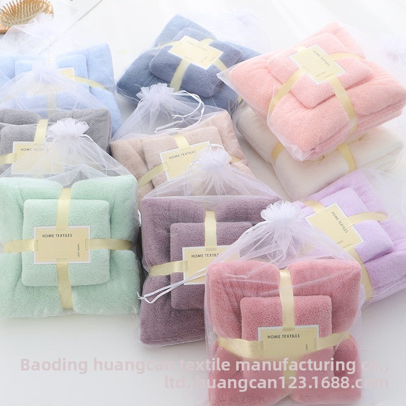 Premium Ultra Soft High Density Coral Fleece Towel Set Absorbent Quick Dry Beach Bath Towels Non Cotton Plush Texture Custom Logo Available for Hotels Homes and Gyms