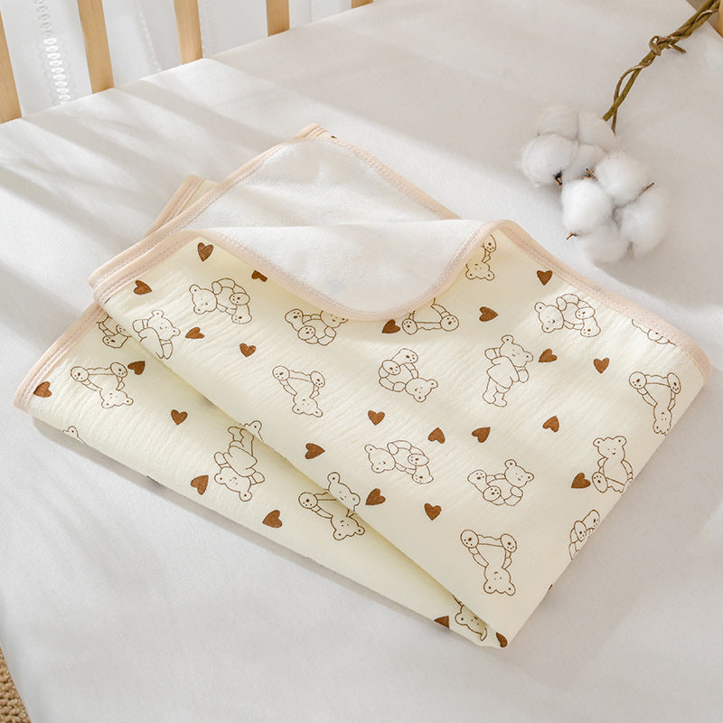 Premium A Grade Crinkle Fabric Waterproof Breathable Diaper Changing Pad for Newborns and Infants Extra Large Size Machine Washable Bed Sheet Suitable for Crib Bassinet and Toddler Beds Reusable Leak