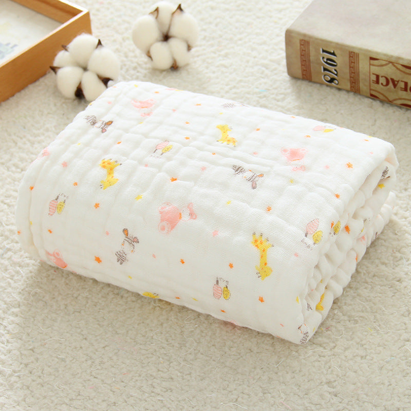 Premium 6 Layer Gauze Baby Bath Towel 105x105cm Ultra Soft Highly Absorbent Muslin Swaddle Blanket for Newborns and Infants Gentle on Sensitive Skin Multipurpose Use