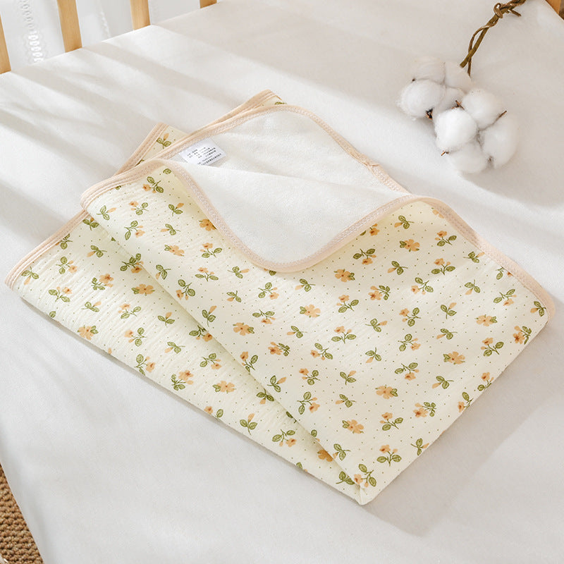 Premium A Grade Crinkle Fabric Waterproof Breathable Diaper Changing Pad for Newborns and Infants Extra Large Size Machine Washable Bed Sheet Suitable for Crib Bassinet and Toddler Beds Reusable Leak
