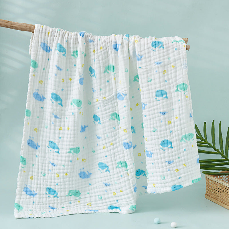 Premium 6 Layer Bubble Gauze Bath Towel for Babies and Kids Made of A Grade 100 Percent Cotton Highly Absorbent Breathable Soft Large Size Baby Blanket Bath Sheet for Newborns Toddlers and Children