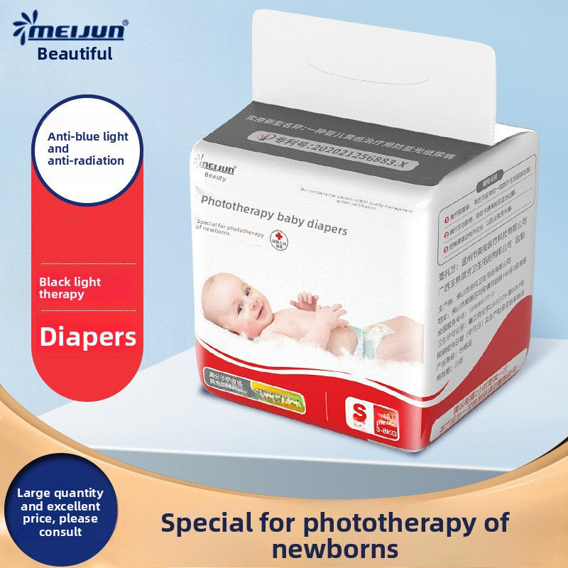 Newborn Blue Light Therapy Diapers Specialized UV Protective Disposable Diapers for Phototherapy Treatment Gentle Hypoallergenic Breathable Design for Sensitive Baby Skin