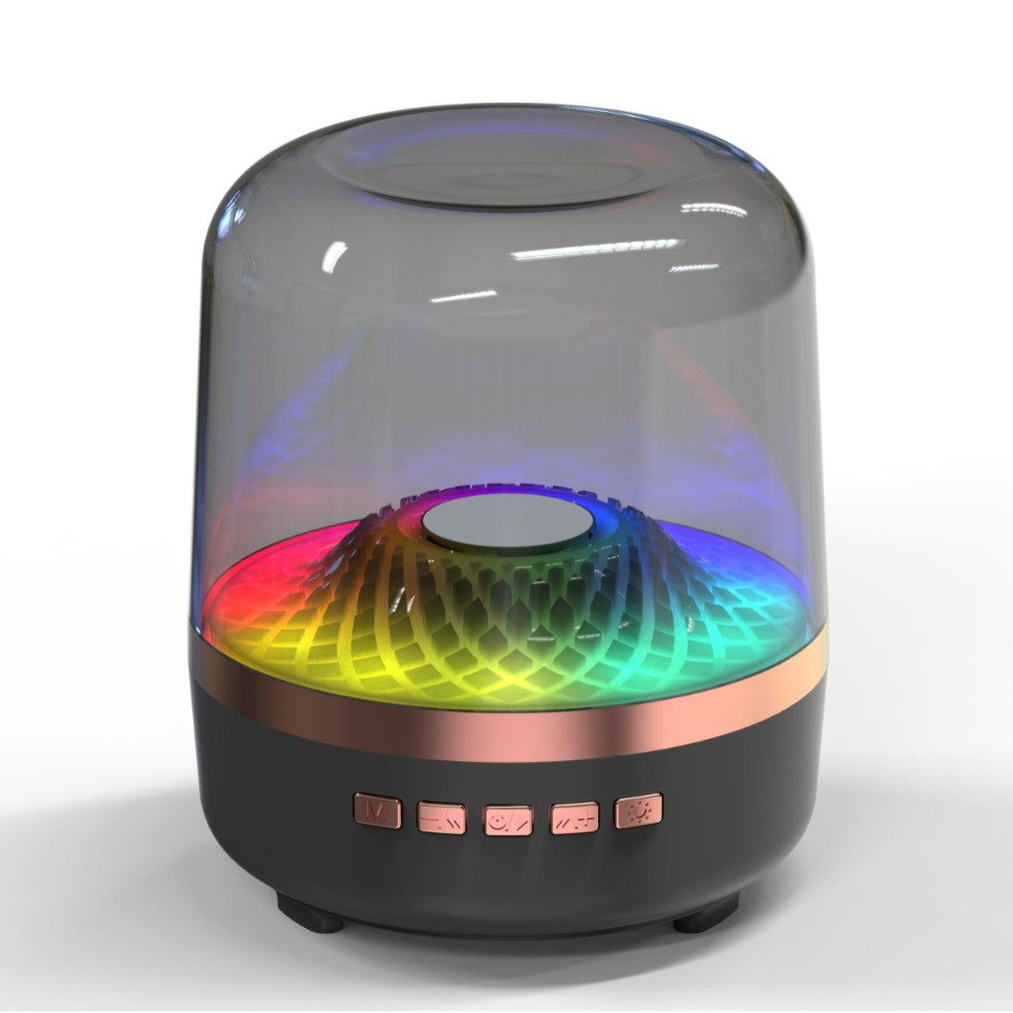Crystal 4th Gen Mini Bluetooth Speaker - Colorful LED Lights, Wireless