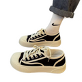Women's Retro Platform Canvas Sneakers - Breathable & Casual