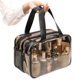 Double Layer Travel Wash Bag - Transparent & Waterproof