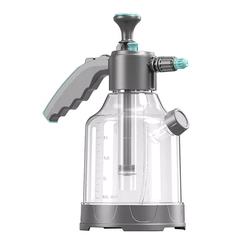 Manually press the sprayer